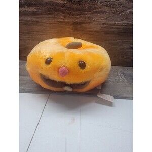 Vintage Kamar Halloween Stackable Plush Pumpkin 70s 80s Snaggletooth Orange